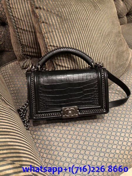 chanel le boy alligator|chanel alligator bag.